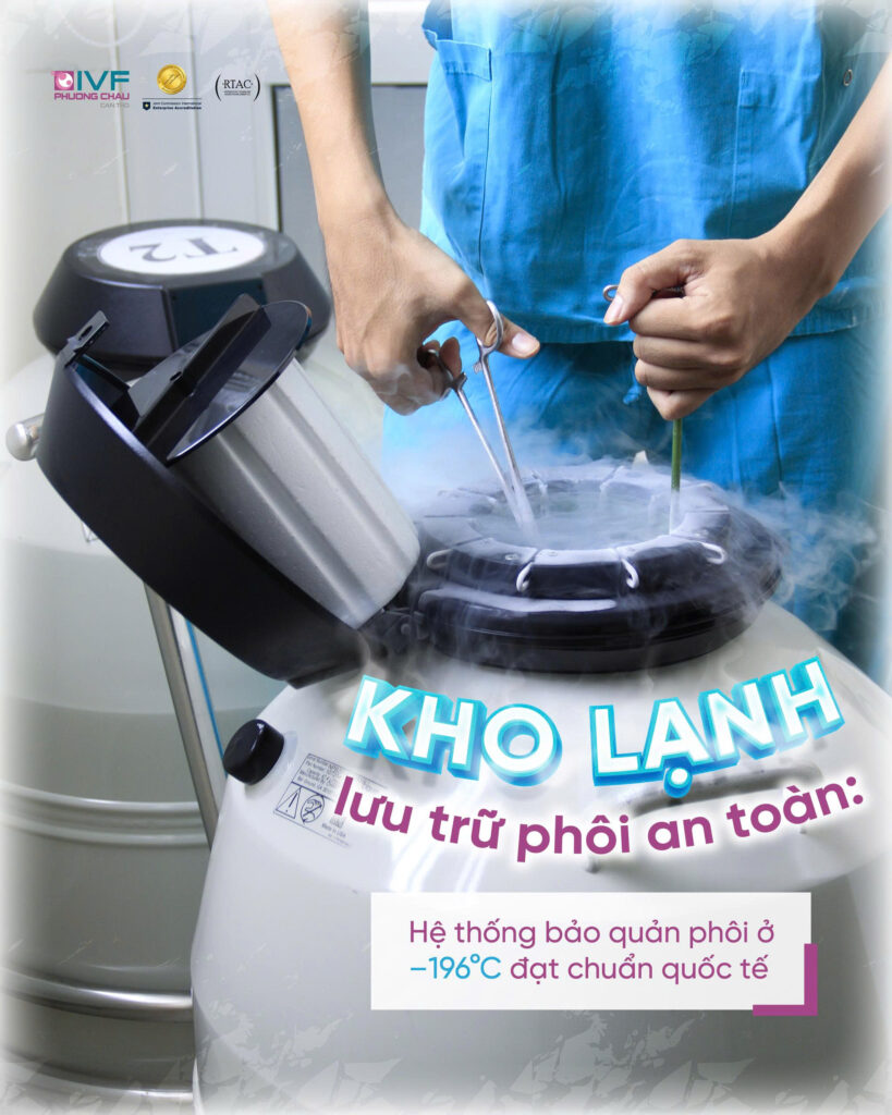 Kho lạnh lưu trữ phôi an toàn đạt chuẩn quốc tế